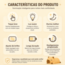 Luminária Capivara LED Luz Noturna Decorativa Recarregável para Quarto Infantil e Adulto