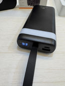 Power Bank Peining 20000mAh 4 em 1 Com Cabos Embutidos Display Digital Carregador Portátil Universal