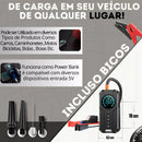 Compressor de Ar Portátil 150 PSI com Auxiliar de Partida, Power Bank e Lanterna LED