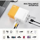 Mini Projetor Portátil YG300 LED Full HD 1080P HDMI USB AV para Filmes, Games e Apresentações